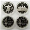 Image 2 : 4- 1996 SILVER PROOF COMMEM DOLLARS: