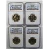 Image 1 : 4-NGC PRESIDENTIAL DOLLARS