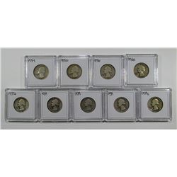 9 - SILVER WASHINGTON QUARTERS