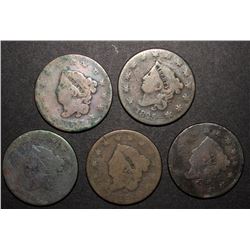 5-LARGE CENTS