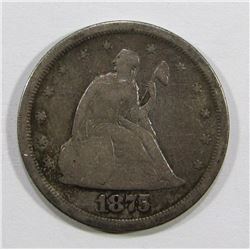 1875-TWENTY CENT PIECE VG