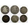 Image 1 : SEATED DIME & HALF DIME LOT: