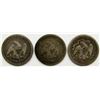 Image 2 : 3-SEATED QUARTERS: 1859, 1877, 1854 ARROWS VG'S