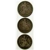 Image 1 : 3-SEATED HALF DOLLARS: 1854-O, 1856-O, 1858-O