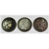 Image 1 : LOT of 3 SEMI-KEY BARBER HALF DOLLARS