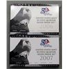 Image 1 : 2 U.S. SILVER PROOF QUARTERS SETS- 2006 & 2007
