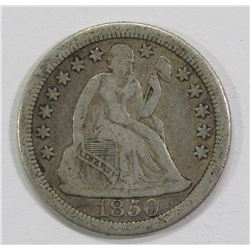 1850-O SEATED DIME- VF
