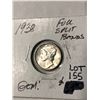 Image 1 : 1938 Full Split Bands GEM 65 PLUS Mercury Silver Dime High Grade