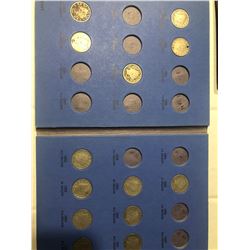 1883 to 1913 Liberty Head V Nickel Coin Collection in Bok includes 1883 with & Without CENTS, 1888 &