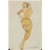 Image 1 : Auguste Rodin French Watercolor and Charcoal