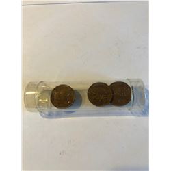 3 Total 1963 Canada Cents in a Tube