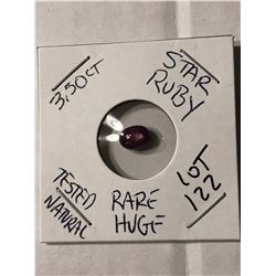 RARE HUGE 3.50 Carat STAR RUBY Tested Natural