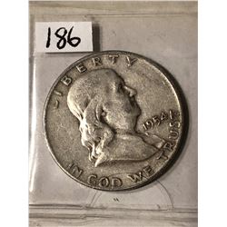 1954 D Franklin Silver Half Dollar Nice Early Silver US Coin