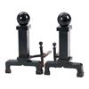 Image 1 : Prairie School andirons, heavy wrought iron 