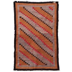Navajo rug, c.1940s, diagonal geometric