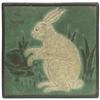 Image 1 : Grueby trivet, rabbit, matt glaze 