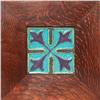 Image 1 : Rookwood Faience tile, carved stylized design 