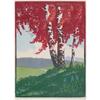 Image 1 : Arts & Crafts woodblock print, landscape  