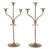 Image 1 : Roycroft candelabras, two, hammered copper