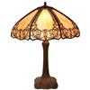 Image 1 : Handel lamp, eight panel shade with curved slag