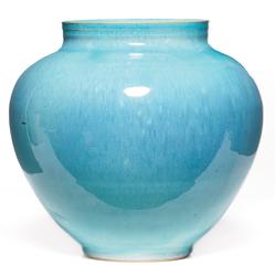Shearwater vase, mottled blue & turquoise
