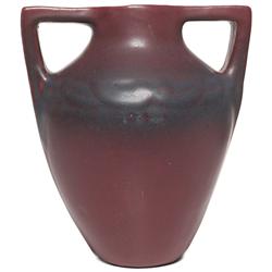 Van Briggle vase, two handled form