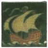 Image 1 : Grueby tile, design of a ship