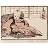 Image 1 : Helen Hyde woodblock, Hired Baby"
