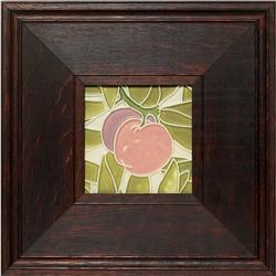 Rookwood trivet, design of fruit and leaves 