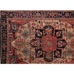 Persian rug, oatmeal background