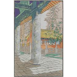 Rare Bertha Lum raised line woodblock