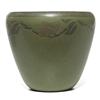 Image 1 : Marblehead vase, decorated,green matt glaze