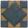 Image 1 : Grueby tile, brown clay geometric design