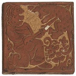 Batchelder tile, hunting scene