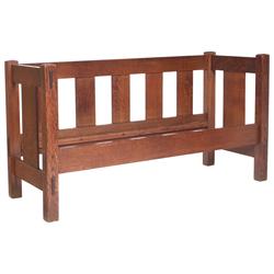 Gustav Stickley hall settle, #205