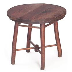 Old Hickory table, circular top 