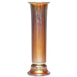 L.C.Tiffany vase,footed gold favrile glass