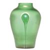 Image 1 : Loetz vase, shouldered from in green glass