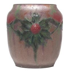 G.Argy-Rousseau vase,raised design of thistle