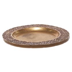 Nice Tiffany Studios tray round bronze form 