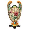 Image 1 : Majolica vase,elaborate colorful design