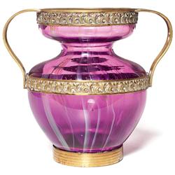 Loetz vase,bulbous form in purple