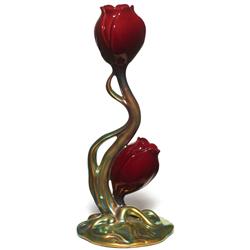 Zsolnay vase,unusual sculpted tulip form 