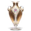 Image 1 : Moser vase,handled form in clear glass