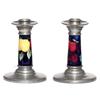 Image 1 : Moorcroft candlesticks, marked Tudric