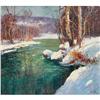 Image 1 : Jess Hobby, Winter Stream, oil 