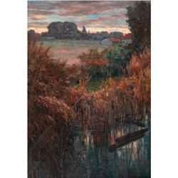 Alfred Juergens, Sunset, oil