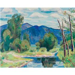 Laura Hoernig, Mountain Lake, oil