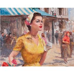 Pal Fried, Paris Café, oil