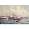 Image 1 : J.H.Peteris, Harbor Scene, oil